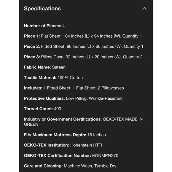 Threshold Queen Size 100% Cotton Sateen Olive Green Vine Print 4 Piece Sheet Set - Picture 6 of 6